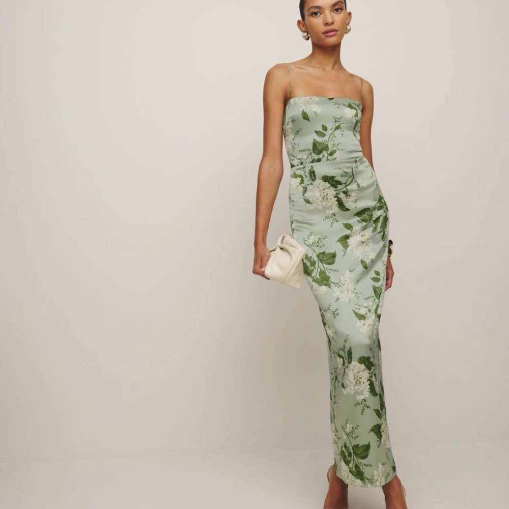 Reformation Frankie silk dress- tea garden